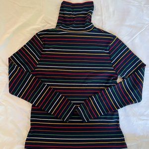 NWT La Ligne for Target Navy Blue Striped Ribbed Turtleneck